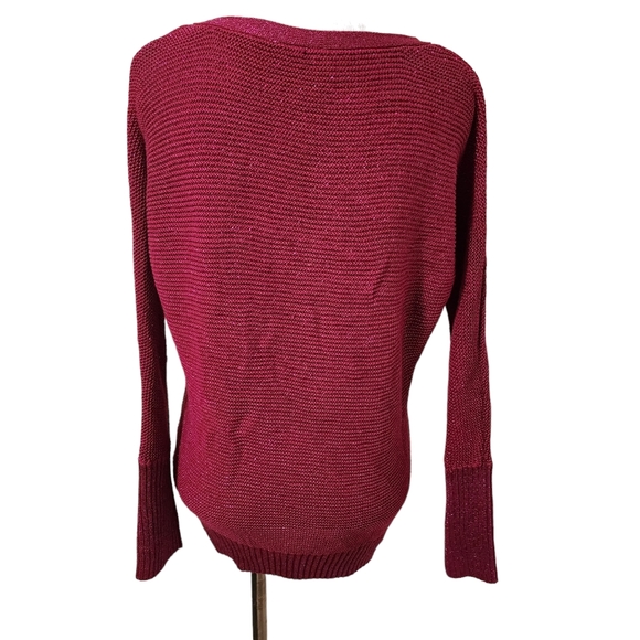 Bebe Shiny Sweater Fuchsia Pink - Picture 3 of 5